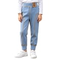 thumbnail image 4 of Antinious Boys Girls Solid Fleece Lined Elastic Waist Full Length Pants Leggings, 4 of 5