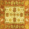 thumbnail image 1 of Ahgly Company Indoor Square Abstract Yellow Modern Area Rugs, 6' Square, 1 of 4