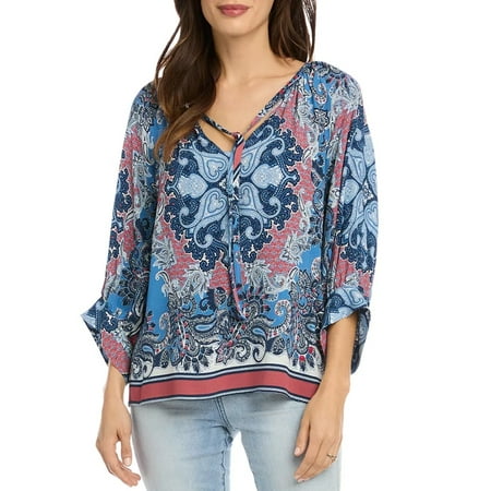 Karen Kane Blouson Sleeve Peasant Top