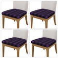 thumbnail image 2 of Uemuo Purple Black Plaid Pattern Waterproof Square Couch Cushion Covers, Magic Sofa Covers Washable, Stretch Sofa Seat Cushion Slipcovers, 2 of 9