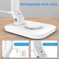 thumbnail image 3 of Lámpara de escritorio LED ajustable shaofei con control remoto luz de oficina recargable blanco, 3 of 5
