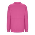 thumbnail image 5 of Brglopf Women's Half Zip Sweatshirts Fleece Stand Collar Long Sleeve Thumb Hole Oversized Pullover Fall Jackets with Pockets Hot Pink XL, 5 of 7