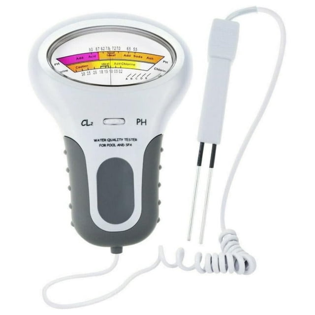 Digital pH & Chlorine Tester for Accurate Swimming Pool Quality Analysis, Battery-Free Pool Water Wizard