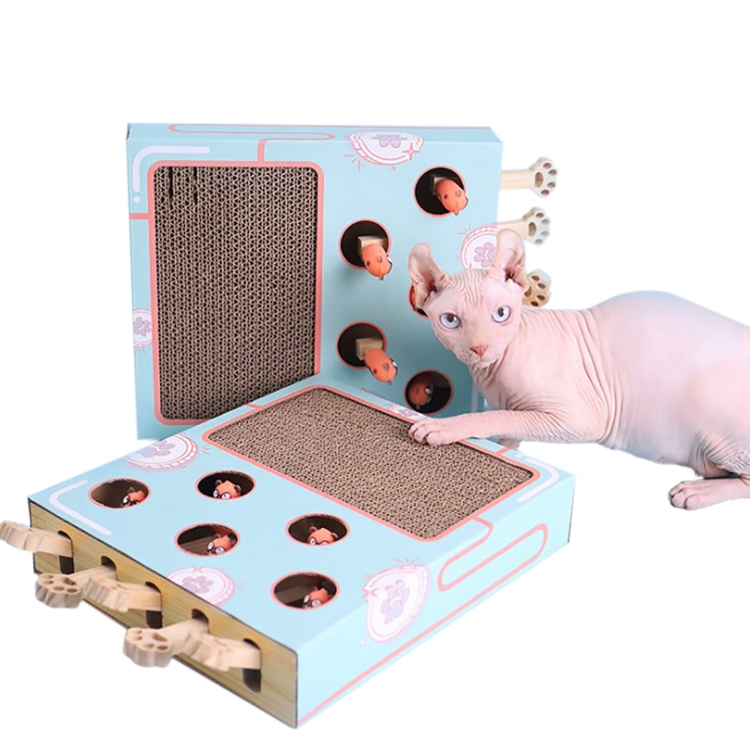 Bangcool Cat Scratch Pad Toy Corrugated Funny Cat Hunt Toy Cat Punch Game  for Kittens - Walmart.com