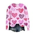 thumbnail image 4 of VgaVtl Womens Sweatshirts Winter Valentines Long Sleeve Tops Women Workout Heart Print Pink Holiday Loose Pullover Tops, 4 of 5