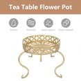 thumbnail image 3 of unbranded Soporte De Plantas De Hierro Dorado Para Interiores Y Exteriores Con Sencillo, 3 of 8