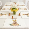 thumbnail image 5 of Boovnll Easter Placemats, Washable Wipeable Heat-Proof Easter Bunny Printing Placemats for Home Kitchen Dining Table Holiday Party Decor, Easter Decorations, 12x18", 5 of 6
