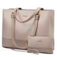 thumbnail image 1 of Bolsa de mano para portátil LOVEVOOK para mujer de 15.6 pulgadas, piel impermeable, 1 of 6