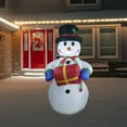 thumbnail image 2 of Northlight Lighted Inflatable Snowman Outdoor Christmas Decoration - 5' - White Lights, 2 of 4