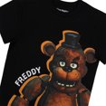 thumbnail image 3 of Five Nights At Freddy's Oversized Freddy Crew Neck Short Sleeve Boy's Black T-shirt-XL, 3 of 4