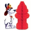 Party Central Club Pack of 12 Red Tissue Fire Hydrant and Dalmatian with Firefighter Hat Centerpiece