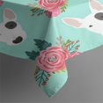 thumbnail image 2 of Bull Terrier Dog and Flower Florals Rectangle Tablecloth 60"x84",Waterproof Polyester Rectangle Table Cloth, Wipeable Spillproof Polyester Tablecloth for Dining, Camping, Indoor and Outdoor, 2 of 5