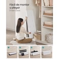 thumbnail image 5 of SONGMICS 43 Inches Folding Storage Ottoman Bench, Storage Chest, Footrest, Padded Seat, Cloud White ULSF702, 5 of 5