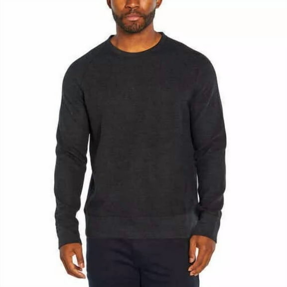 Banana Republic Men's Waffle Crew Sweatshirt | Charcoal, Medium
