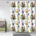 thumbnail image 2 of Easter Shower Curtain Watercolor Bunny Chicken Shower Curtains for Bathroom Decor Easter Eggs Spring Flowers Bath Curtains Sets for Spring Easter Bathroom Decor Fabric Waterproof Standard 72" X 72", 2 of 6