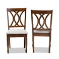 thumbnail image 2 of Bowery Hill Grey Fabric Walnut Finished 2-Piece Dining Chair Set, 2 of 8