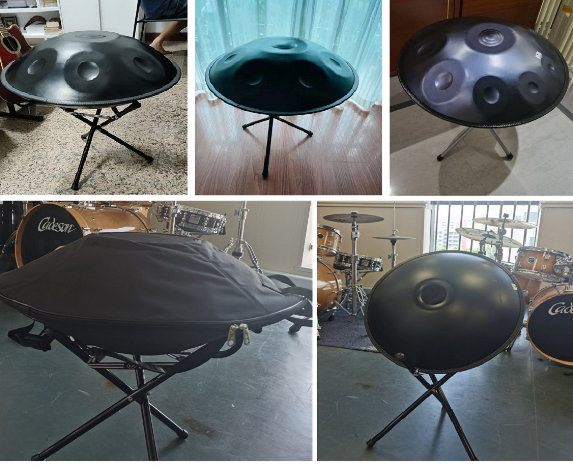 Handpan Drum in D Minor 440Hz 10 Notes 22 Inche Steel drum percussion instrument