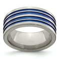 thumbnail image 1 of Solid Titanium Men's Blue Anodized 10mm Men's Ring Band Size 13, 1 of 3