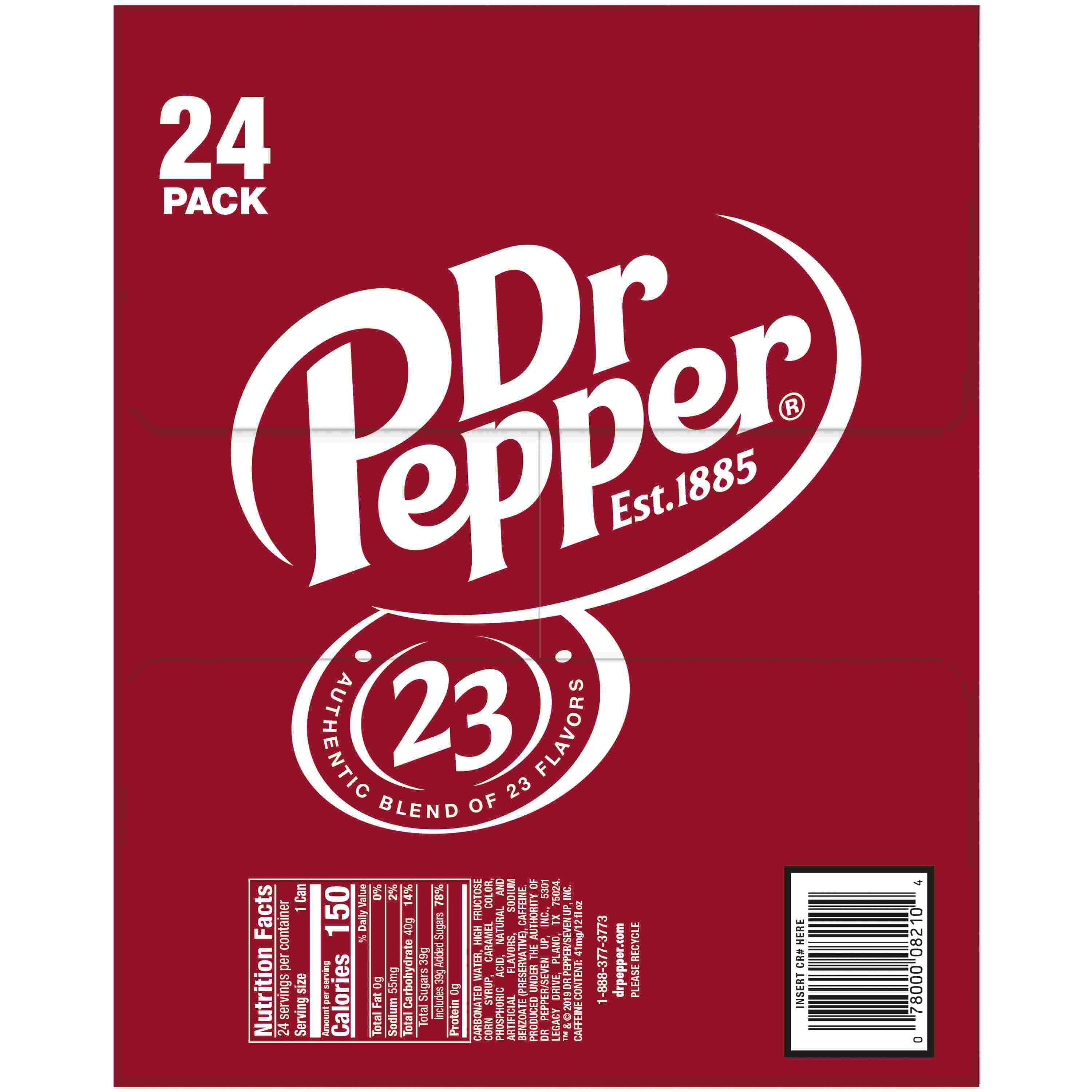 Dr Pepper Soda 12 oz Cans - 24 pk (Pack of 2)