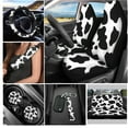 thumbnail image 2 of Yuyamidu Cow Print Car Seat Cover Set 12 PCS Auto Front Rear Seat Covers with Steering Wheel Cover Seatbelt Pad Wrist Strap Keychain Lip Balm Sleeve Cup Coasters, 2 of 6