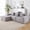 Light Gray, variant on 101" Fabric L-Shape Sofa with Comfy Chaise, Cloud Sectional Couch with Deep Seat, 3-Seater Convertible Sectionals Sofas , Assembly Required Couch for Living Room, Apartment(Fabric, White)
