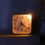 AMIR Alarm Clock, Silent Non Ticking Clock Travel Alarm Clock with Snooze & Light Alarm Clock for Bedroom Bedside Kids Elderly Black