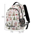 thumbnail image 2 of FORMRS Kids School Backpack Elementary Student Unisex Travel Bookbag with Reflective Stripes, Green Nordic Christmas, 2 of 7