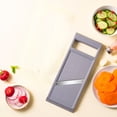 thumbnail image 6 of CuiLiyq Vegetable Slicer, 10.8" x 4.2" Stainless Steel Mandoline Food Slicer, Handheld Vegetable Chip Maker Food Chopper for Potato, Carrot, Vegetables, Zucchini (Gray), 6 of 9