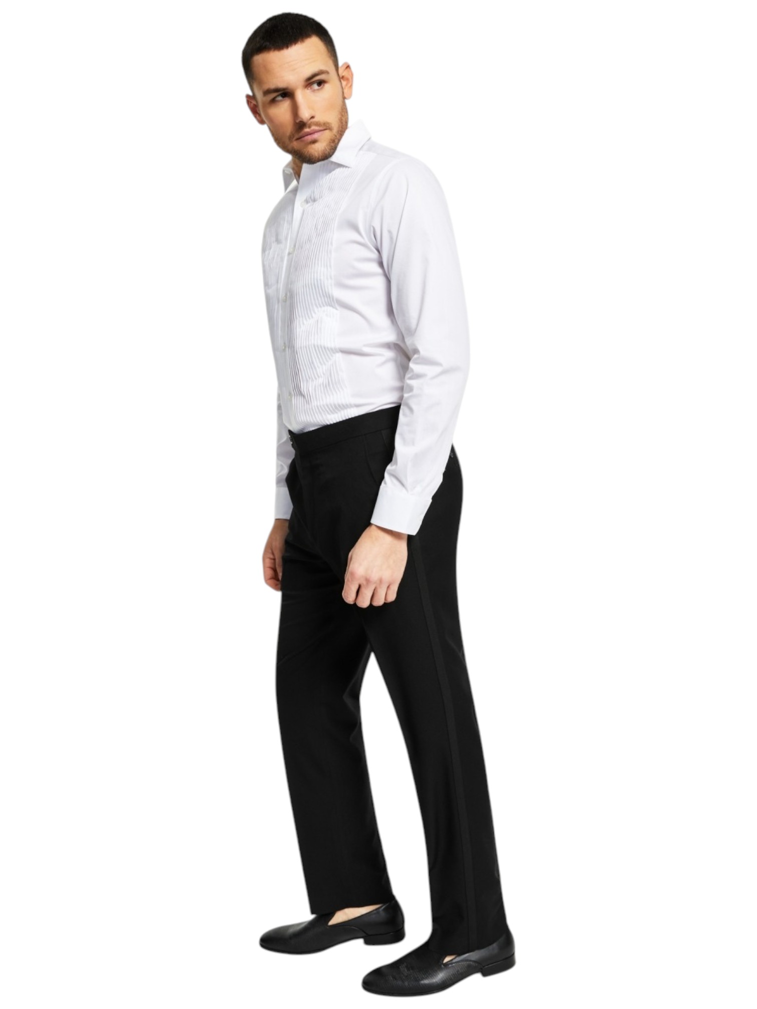 haggar eclo stria classic-fit pleated dress pants E-CLO™ Stria Dress Pant| Haggar main image 1