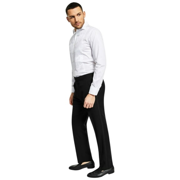 Alfani Mens Classic fit Dress Pants 29 / 30 Black Solid Stretch