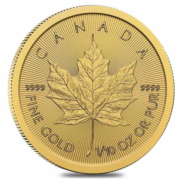 2025 1/10 oz Canadian Gold Maple Leaf $5 Coin BU (Sealed)