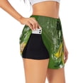thumbnail image 2 of Bixox Women's Friut Avocado pattern 2 in 1 Running Shorts - Lightweight Athletic Workout Gym Yoga Shorts Liner with Pockets - Small, 2 of 7