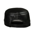thumbnail image 4 of Men Hat Black Genuine Leather Flat Cap Beret Male Vintage Adjustable Army Cap Ivy Casual Autumn Captain Hat ,Fashion Design, 4 of 8
