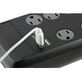 thumbnail image 5 of GE 10-Outlet, 2-USB Port Surge Protector with 6ft. Cord, Black – 13476, 5 of 6