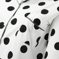 thumbnail image 3 of DavidCloth Women Casual Lapel Button Polka Sleep Shorts Dots Print Shorts Two Piece Long Sleeve Pajamas Womens Pajamas Pajamas Suit Body Aware Satin, 3 of 8