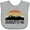 AC-Heather Grey, variant on Inktastic Charlotte North Carolina Skyline Boys or Girls Baby Bib