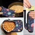 thumbnail image 5 of Yayeee Oven Mitts and Pot Holder Set of 4 Heat Resistant Kitchen Gloves Baking Hot Pad, Red Jellyfish, 5 of 5