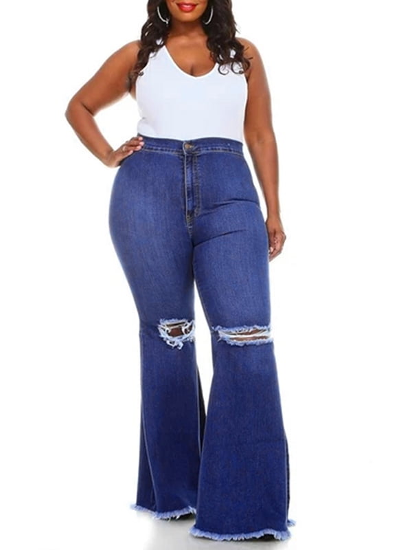 womens plus size bell bottom jeans