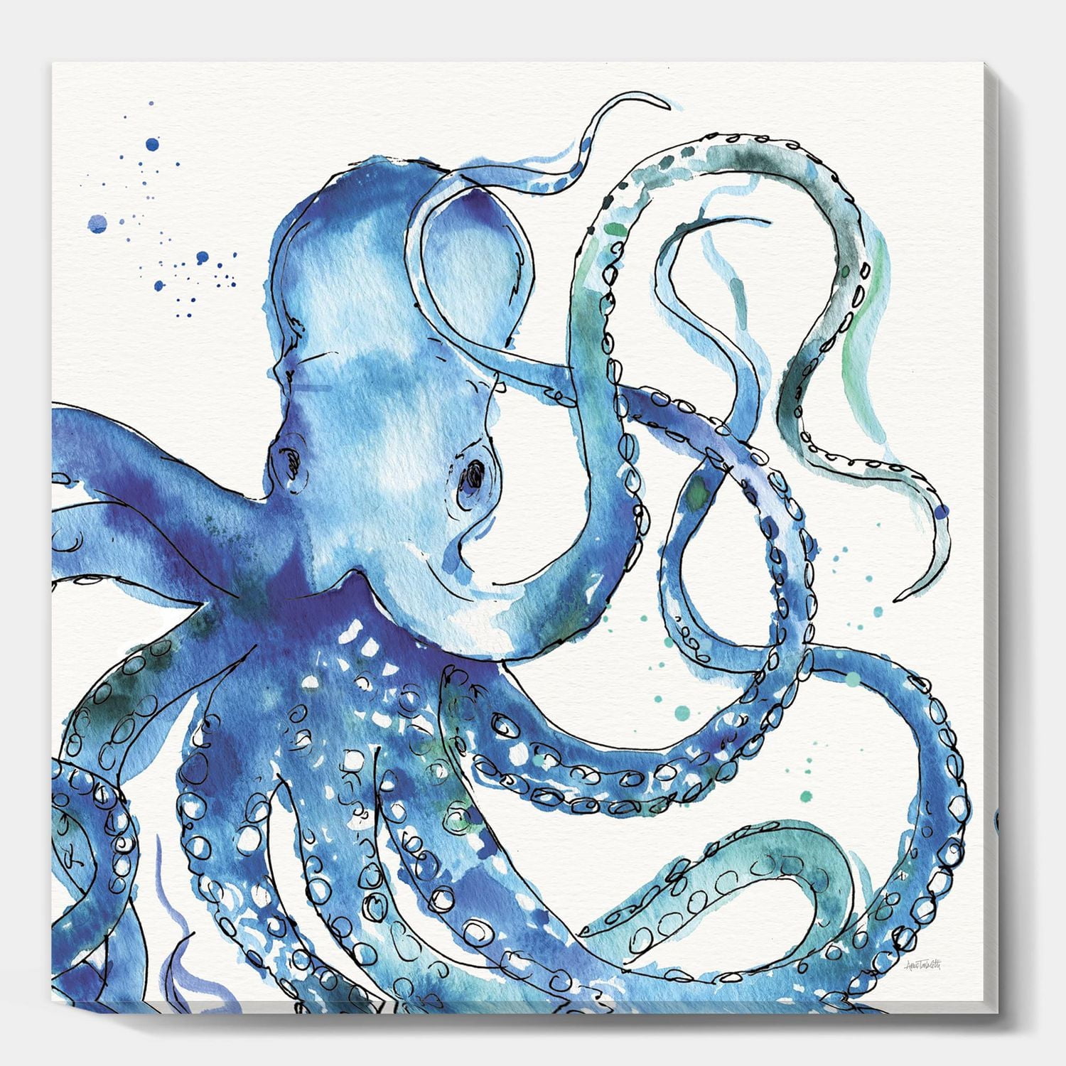 Designart Blue Deep Sea VIII Canvas Wall Art
