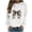 White, variant on TFEOQRY Women's Hoodless Sweatshirts Fashion Casual Bow Printed Pullover Long Sleeve Round Neck Hoodless Sweatshirt Tops Blue