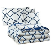 Lux Decor Collection King Size Comforter Set - Reversible 5 Piece Comforter set Hypoallergenic King Duvet Insert Bedding Set