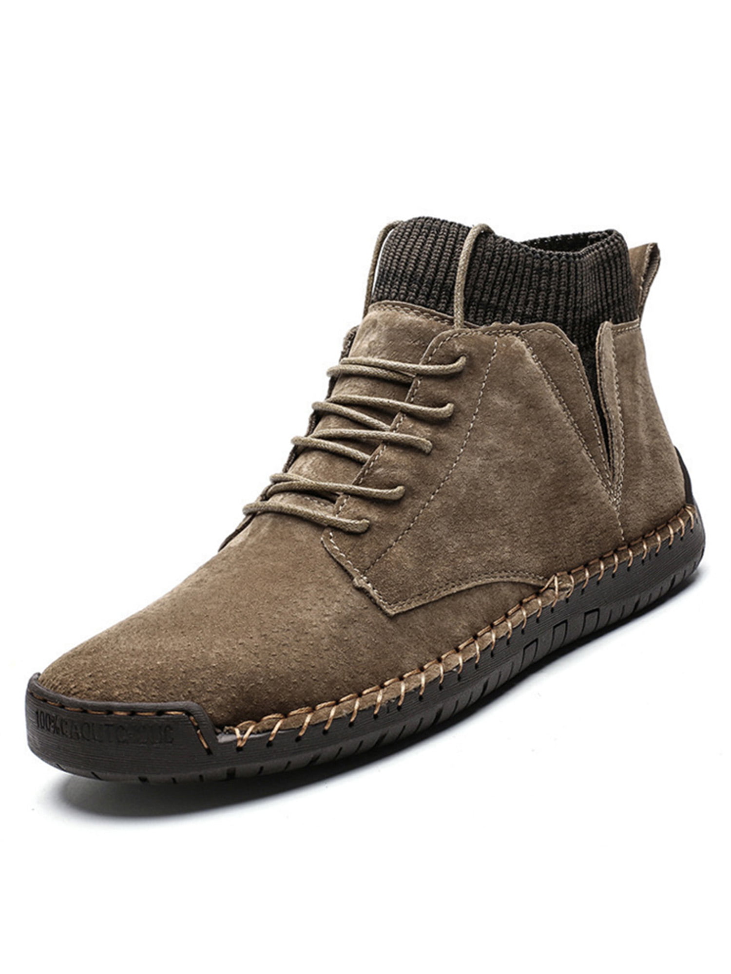 for Men Mens Shoes Boots Casual boots Brown Eleventy Suede Ankle Boots in Khaki 