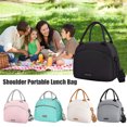 thumbnail image 2 of Insulated Lunch Bag with Large Capacity Front Pocket Durable Oxford Cloth Smooth Zippers Bento Bag Home Supplies, 2 of 7