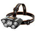 thumbnail image 2 of Linterna frontal LED recargable | Luz de cabeza USB para trabajo, camping, senderismo al aire libre | Banda ajustable para la cabeza | Impermeable IPX3 | 100-300LM haz de 200m | Manos libres | 1, 2 of 7