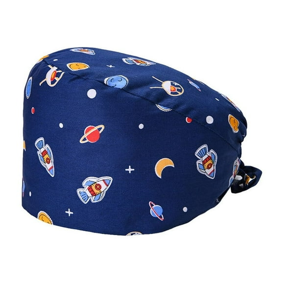 Guardoinrt Surgery Caps Doctors Adjustable Breathable Dull Polish Button Professional Chic Various Patterns Multifunctional Operating Hats Space