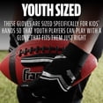 thumbnail image 2 of Franklin Sports Youth Football Receiver Gloves - Shoktak Youth Gloves - Kids Football Gloves - High Grip Football Gloves - Black - Youth Medium, 2 of 7