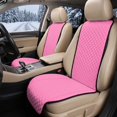 thumbnail image 2 of Uorisanigo Pink Car Seat Covers 2 Pack Front Automotive Seat Protector Durable Non‑Slip Polyester Car Seat Mats Removable Automotive Accessories Universal for Sedan SUV Truck Van, 2 of 7