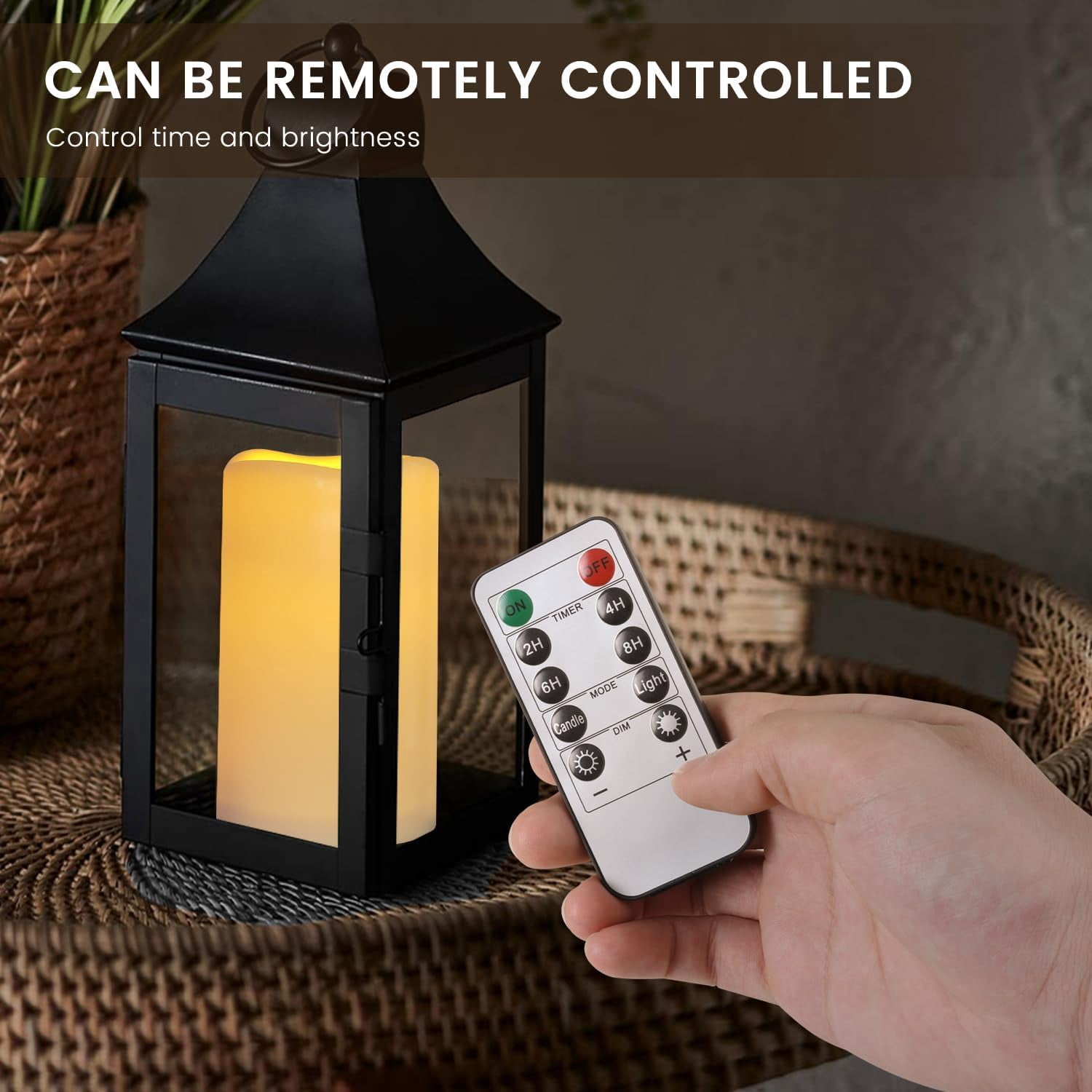 12 Pack Outdoor Plastic flameless Candles with Remote Control and Timer, LED Flickering Battery Operated Electric Pillar Candles,for Camping, Weddings, Home Decoration