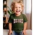 thumbnail image 3 of Big Bro Baseball Shirt Toddler and Kids Sibling Announcement Graphic Tee Military Green Shirt Youth Large, 3 of 8