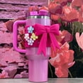 thumbnail image 3 of Shoreew Silicone Cup Sleeve for 40oz Tumblers DIY Bow & Floral Charm Kit Non-Slip Protective Cover Dishwasher-Safe Gift for Tumbler Lovers, 3 of 7